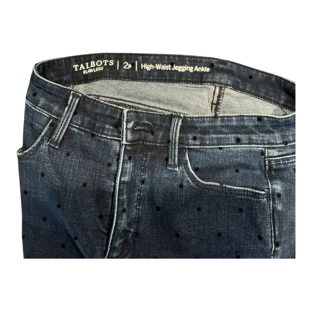 Talbots High-Waist Jegging Ankle Jeans Polka Dot | Women’s Size 2P - Picture 7 of 8